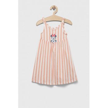 GAP rochie din bumbac pentru copii x Disney culoarea roz, mini, evazati