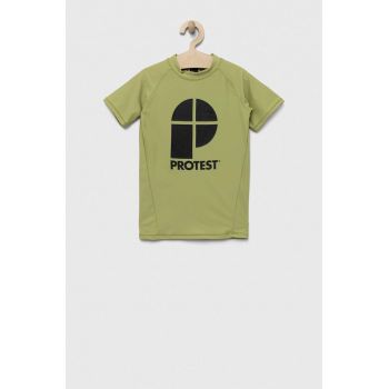 Protest tricou copii PRTBERENT JR culoarea verde