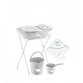 Set cadita de baie complet pentru bebelusi cu 6 piese, BabyJem