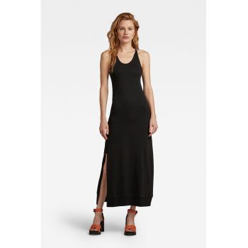 Rochie de bumbac organic cu slit lateral