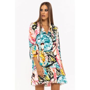 Rochie mini cu imprimeu abstract