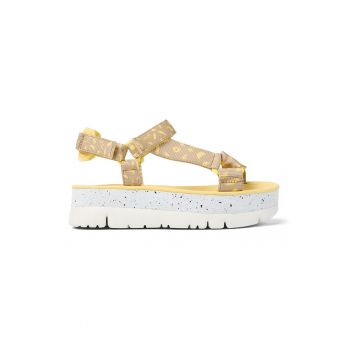 Sandale flatform cu inchidere velcro Oruga Up