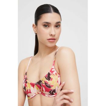 Abercrombie & Fitch sutien de baie culoarea roz, cupa moale