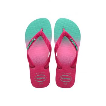 Havaianas slapi TOP FASHION femei, culoarea roz, cu toc plat, 4137258.1749