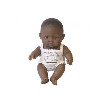 Papusa bebelus fetita latinoamericanca 21 cm - Miniland de firma originala