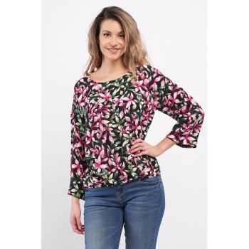 Bluza cu imprimeu floral ieftina