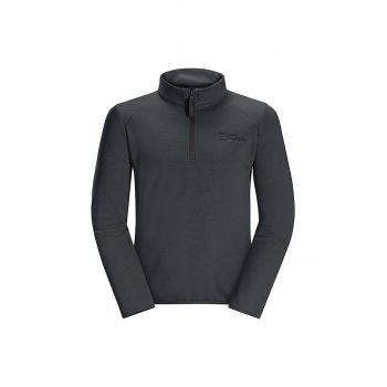 Jack Wolfskin bluza copii culoarea negru, neted