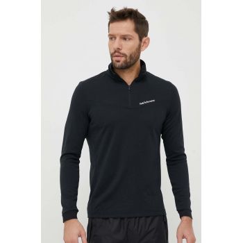 Peak Performance hanorac Chase Half Zip culoarea negru, neted