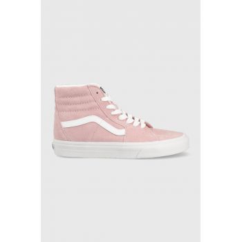 Vans teniși din piele întoarsă SK8-Hi culoarea roz, VN0A4BVT2PT1 VN0A4BVT2PT1-PIG.SUEDE