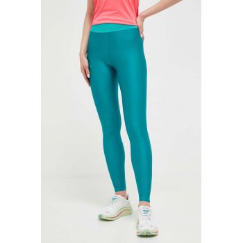 Under Armour leggins de antrenament Armour Branded culoarea verde, neted