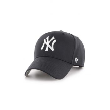 47brand șapcă din amestec de lână MLB New York Yankees culoarea negru, cu imprimeu