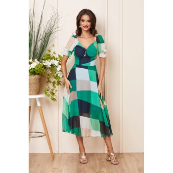 Rochie Xenya Verde Nude Multi