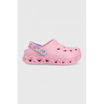 Skechers slapi copii culoarea roz de firma originali