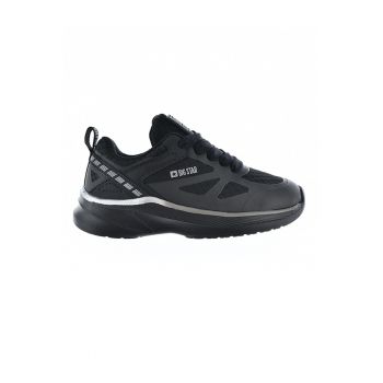 Pantofi sport de piele ecologica cu insertii de plasa