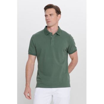 Tricou polo slim fit de bumbac