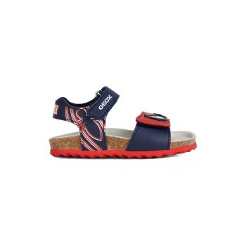 Sandale cu velcro si model Spider-Man