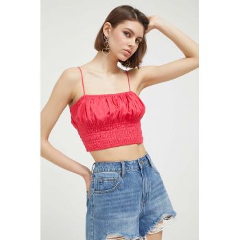 Abercrombie & Fitch top x The Trevor Project femei, culoarea roz