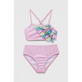 Lemon Explore costum de baie pentru copii din două piese culoarea roz