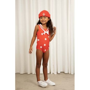 Mini Rodini costum de baie dintr-o bucată pentru copii culoarea rosu