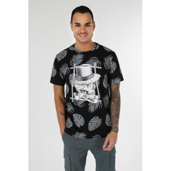 Tricou de bumbac cu imprimeu grafic