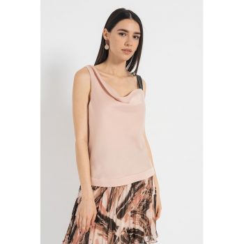 Bluza fara maneci cu decolteu adanc