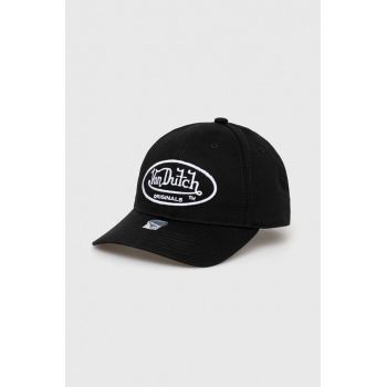 Von Dutch șapcă de baseball din bumbac culoarea negru, cu imprimeu