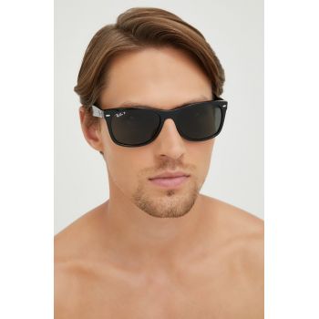 Ray-Ban ochelari de soare bărbați, culoarea negru de firma originali