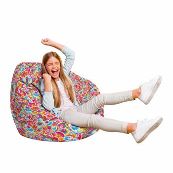 Fotoliu Puf Bean Bag tip Para L candy rainbows