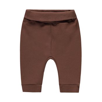 Pantaloni din amestec de bumbac organic cu talie elastica