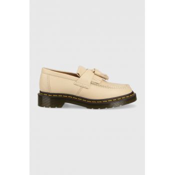 Dr. Martens mocasini de piele Adrian femei, culoarea bej, cu toc plat DM22760292