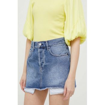 Sisley fusta jeans mini, drept