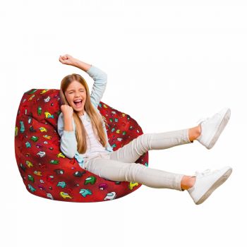 Fotoliu Puf Bean Bag tip Para L AmongUs red