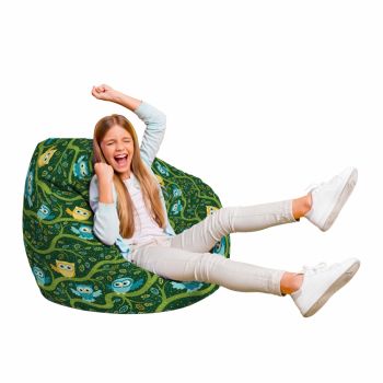 Fotoliu Puf Bean Bag tip Para L bufnite verde