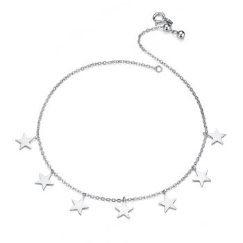 Bratara de glezna din argint Silver Stars Chain