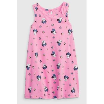 Rochie de bumbac cu imprimeu Minnie Mouse