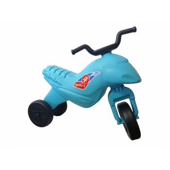 Tricicleta copii fara pedale Dohany Mini SuperBike Bleu pana la 30 kg pentru copii intre 2 si 4 ani, Inaltime pana la sezut 25 cm