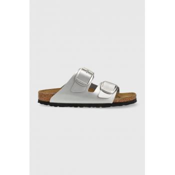 Birkenstock papuci Arizona Big Buckle femei, culoarea argintiu 1025831