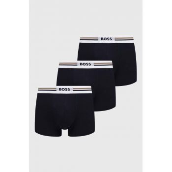 BOSS boxeri 3-pack barbati, culoarea albastru marin, 50492200