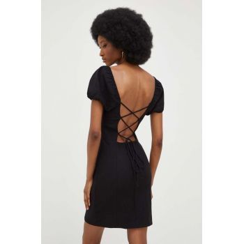 Answear Lab rochie culoarea negru, midi, mulata