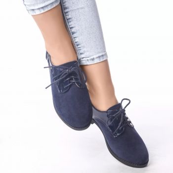 Pantofi casual lori navy piele ecologica