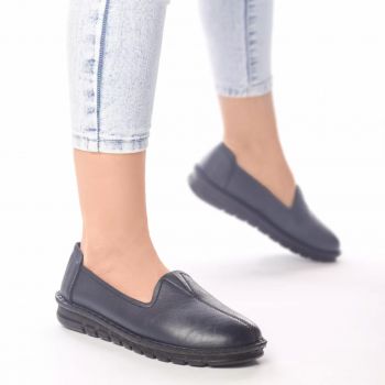 Pantofi casual marissa albastru piele ecologica