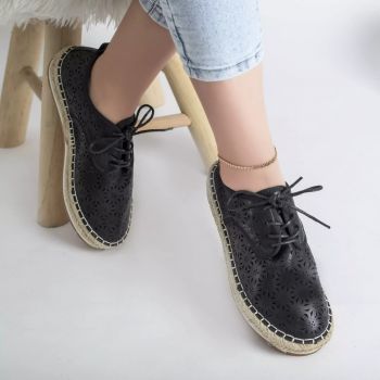 Pantofi casual mira negru piele ecologica