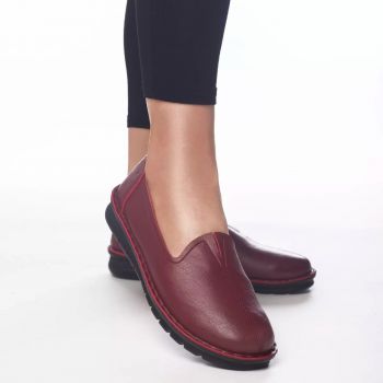 Pantofi casual orpha rosu piele ecologica