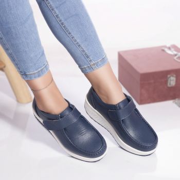 Pantofi casual rachel piele naturala albastru