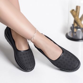 Pantofi dama casual negri piele ecologica zasa