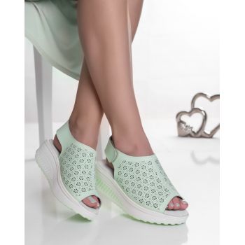 sandale dama verzi din piele naturala tobia ieftine