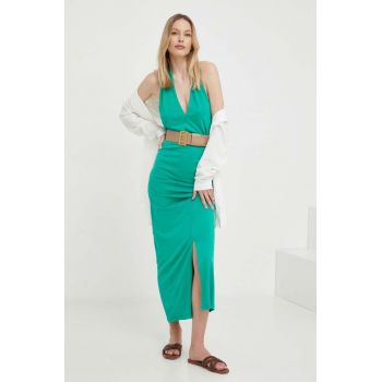 Answear Lab rochie culoarea verde, maxi, drept