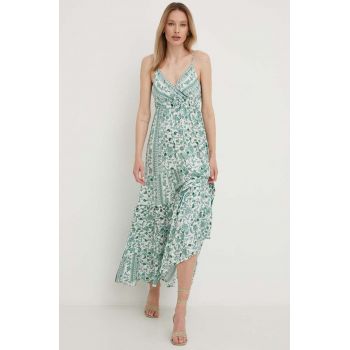 Answear Lab rochie culoarea verde, maxi, evazati