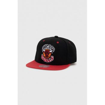 Mitchell&Ness sapca Chicago Bulls culoarea negru, cu imprimeu