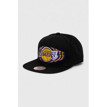 Mitchell&Ness sapca Los Angeles Lakers culoarea negru, cu imprimeu